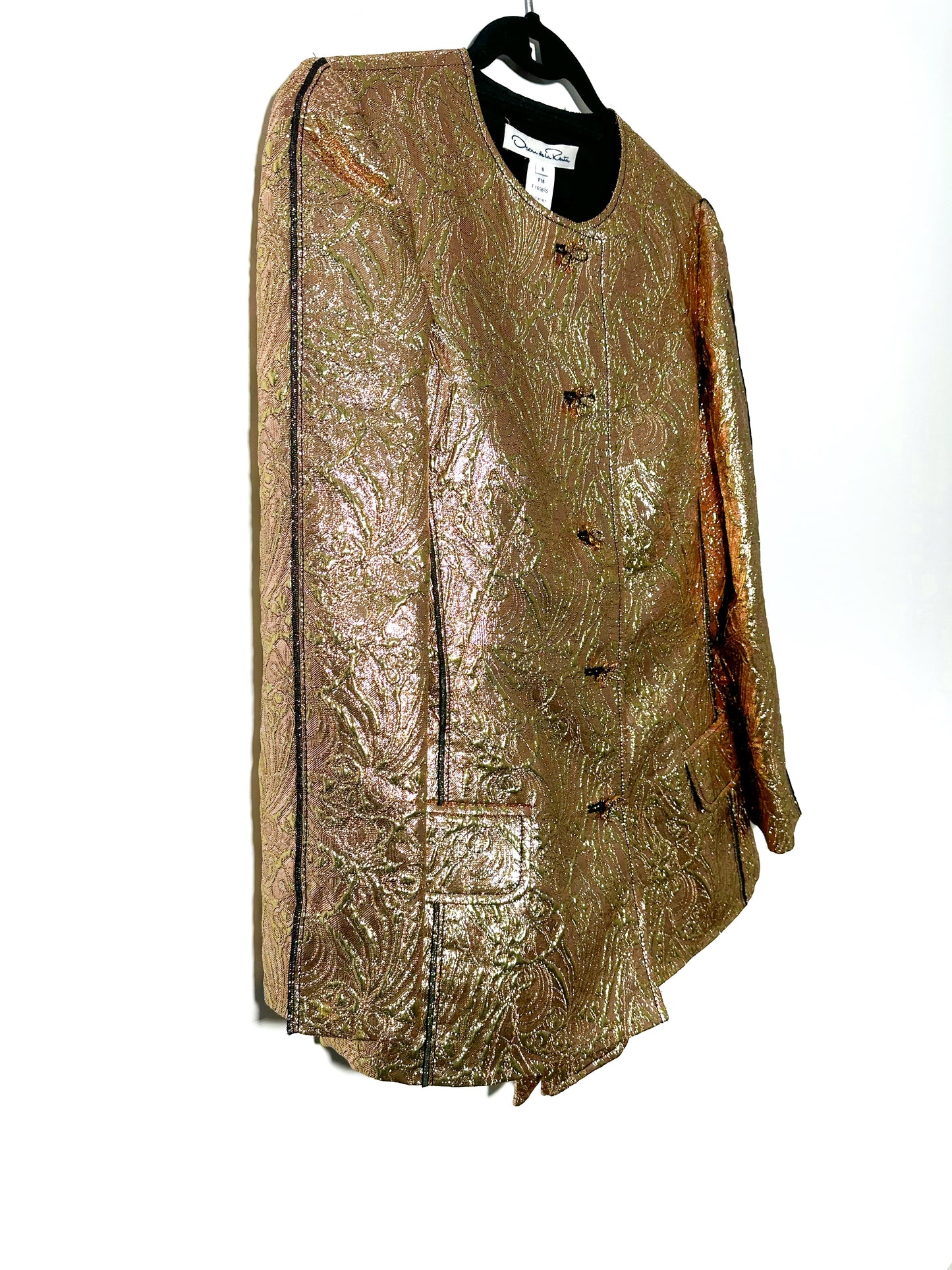 OSCAR DE LA RENTA rose gold brocade suite
