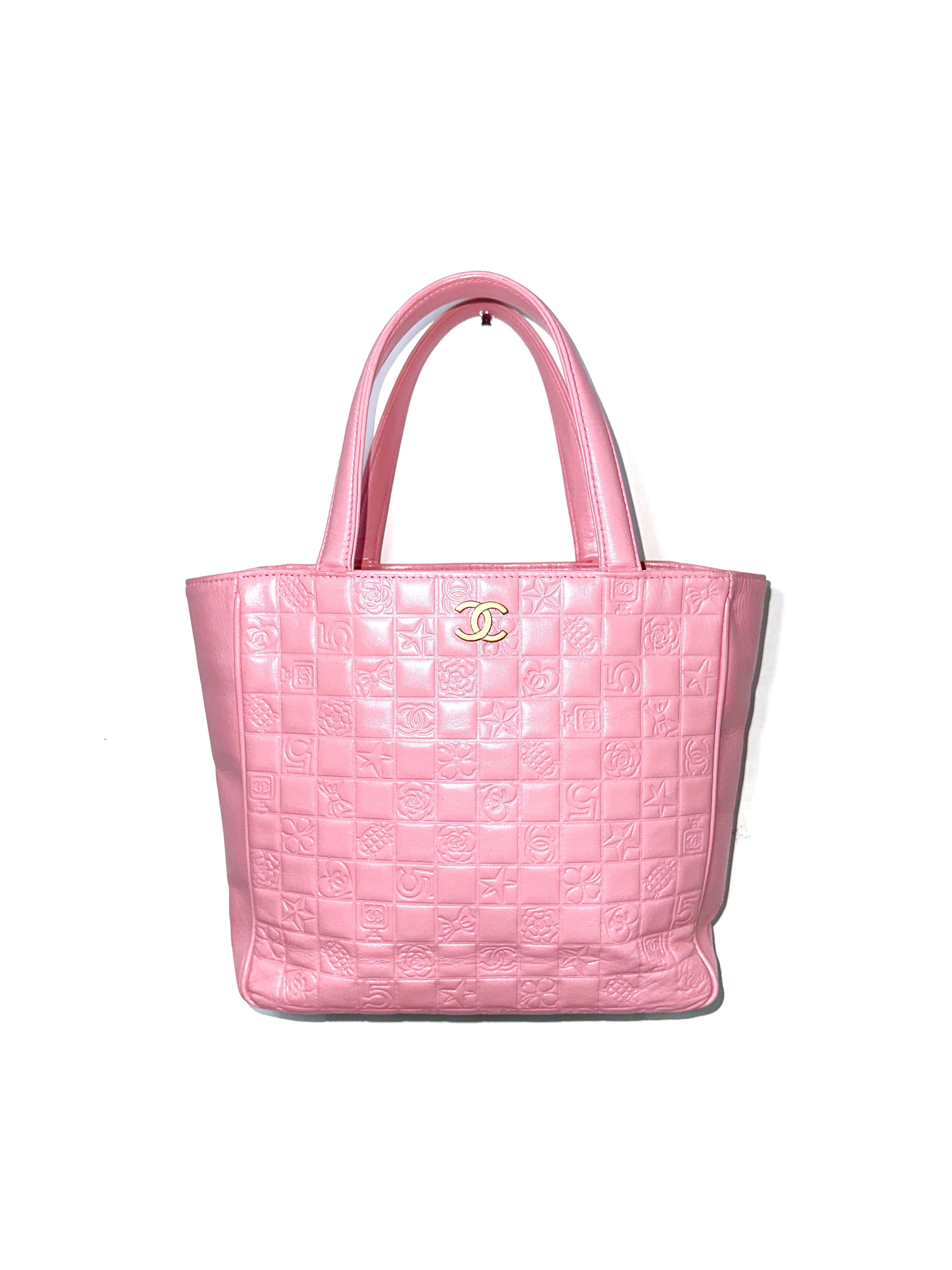 Chanel pink deals tote bag